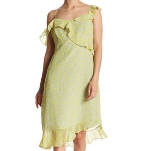 Nanette Lepore Ruffled Floral Chiffon Dress Sz 4